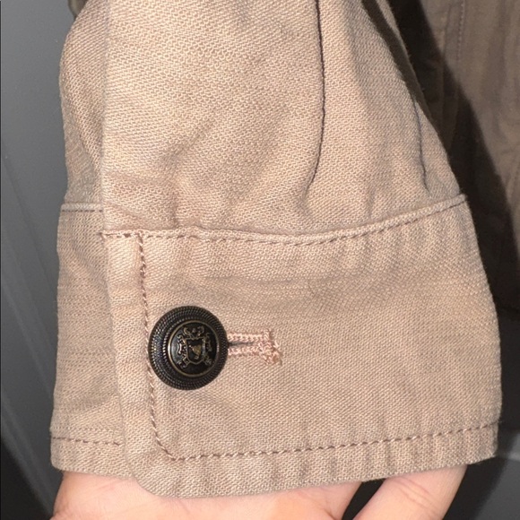 Free People Not Your Brothers Surplus Jacket Utility Tan Women's Oversized Small - Picture 9 of 11